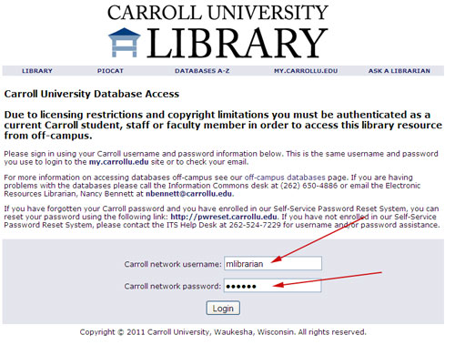 Image of EZ Proxy interface