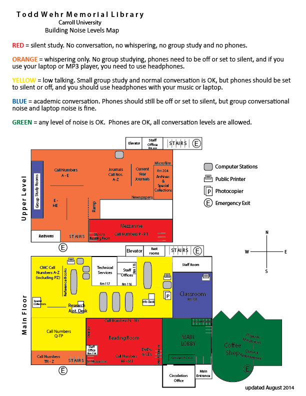 Library Noise Levels Map