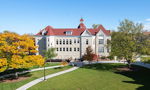 Drone photo of carroll's campus