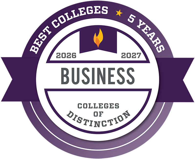 College of Distinction Badge for Business