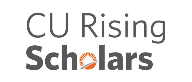 the logo for cu rising scholars.