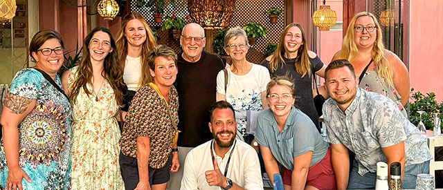 Group of alumni in Greece.