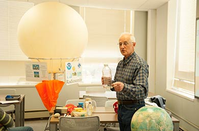 Aviation expert lecturing