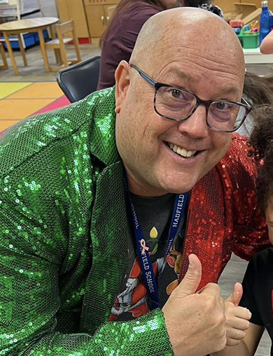 Carroll Alum Mike Elliot principal Hadfield Elementary