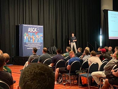 Dr. Timothy Suchomel presenting at conference