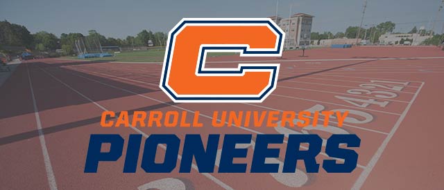 Carroll C logo overlayed on track photo. 