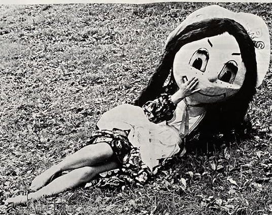 Carroll's Polly Pio poses in grass