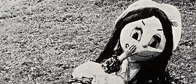 Carroll's Polly Pioneer mascot posing for centerfold