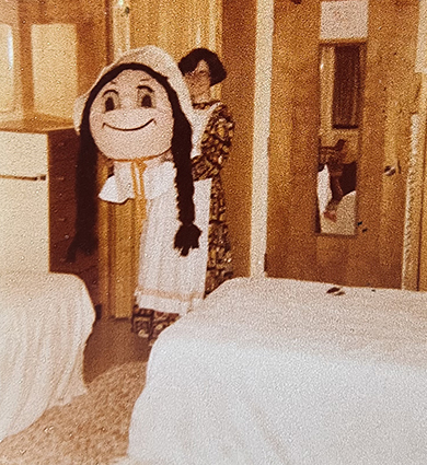 Jullie Taggart as Carroll Mascot Polly Pioneer