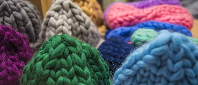 colorful knit hats