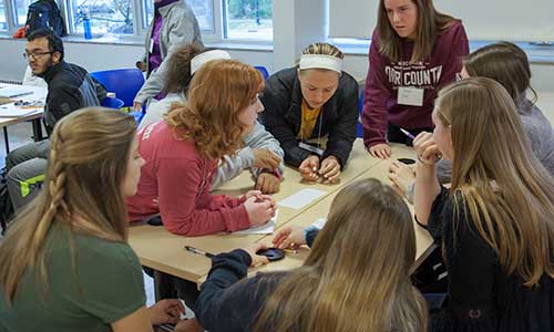 Students participating in Reacting to the Past