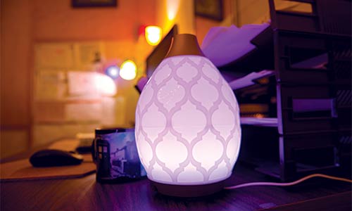 aromatherapy diffuser in faculty office