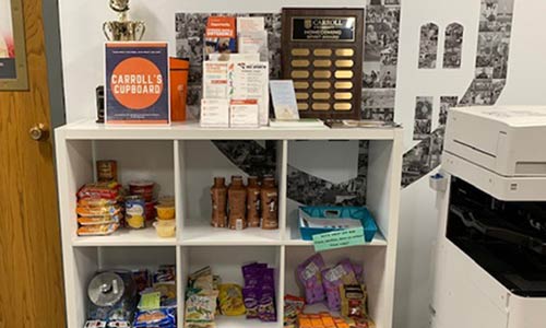Carroll Cupboard in the Student Involvement Center