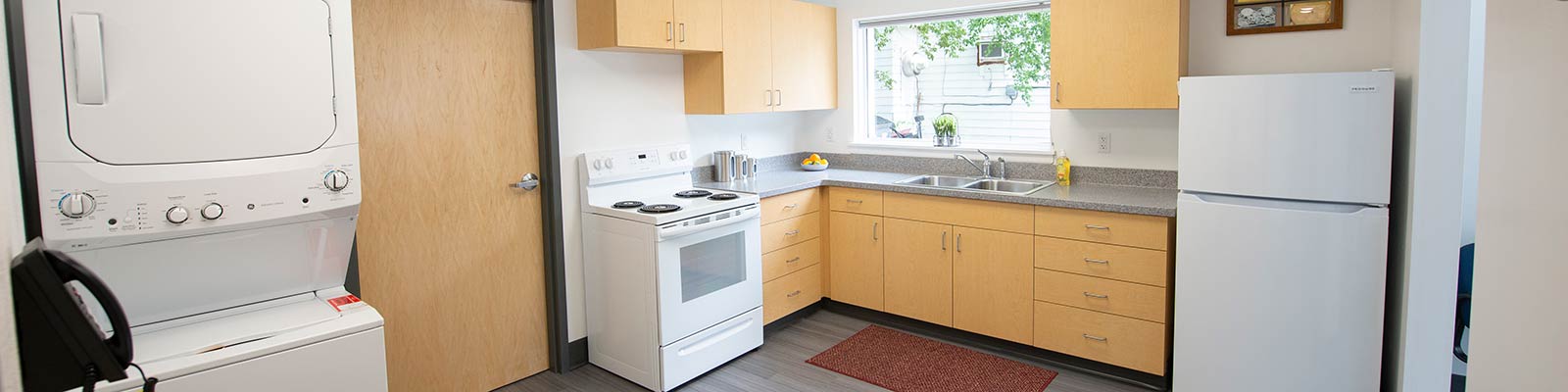 full-sized apartment in the Community Health Services buildin