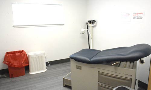 Interior of the Waukesha Free Clinic at Carroll University