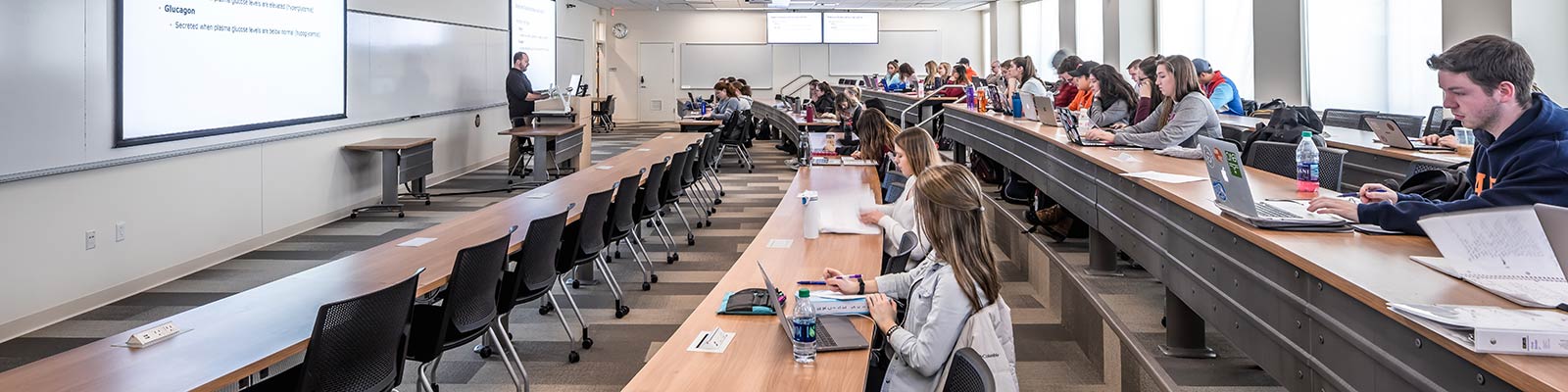 Interior classroom in Hastad Hall