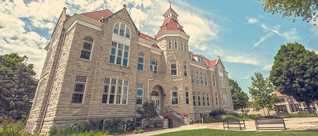 Carroll University Main Hall in summer