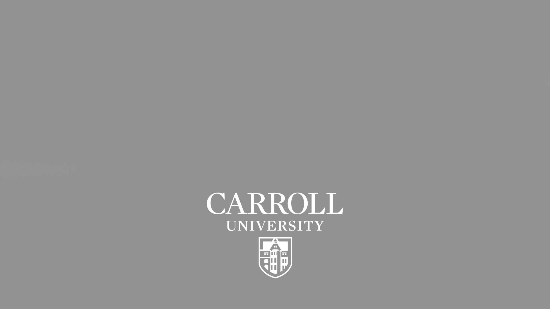 Carroll University logo with gray background