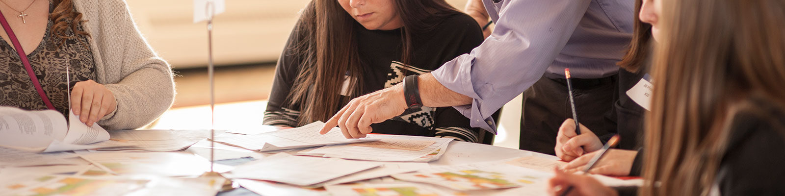 students with professor