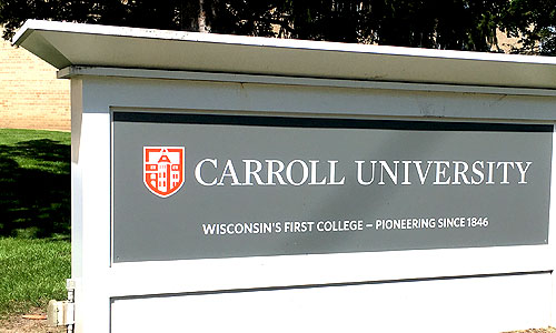 Carroll University sign