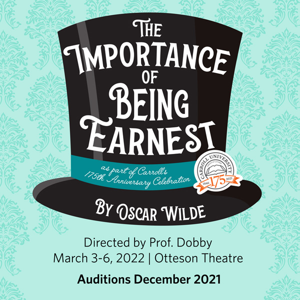 Poster graphic of illustrated top hat with event details