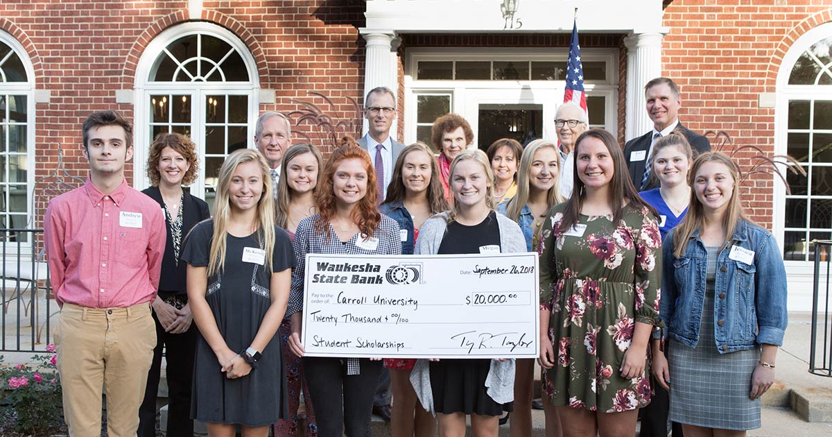 Carroll University Firstyear Students Receive Waukesha State Bank