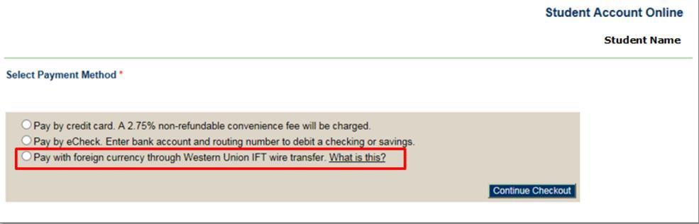 select payment method screenshot