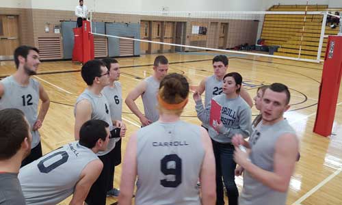 members of the men's club volleyball team