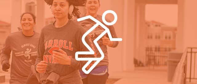 Female Almost Done Pioneer Run/Walk participants with a runner icon